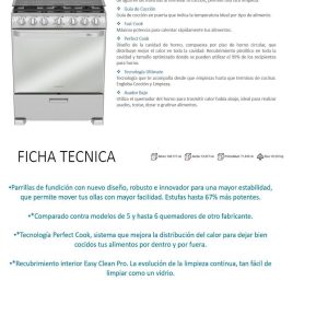 Estufa DEM7673CFIX2 Ficha Tecnica