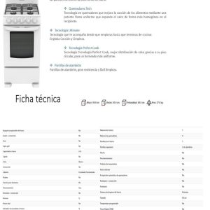 Estufa EM5022BAPB0 Ficha Tecnica