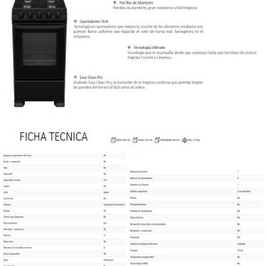 Estufa EM5022BAPN0 Ficha Tecnica