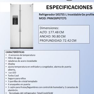 Refrigerador PNM26PGTCFS Ficha Tecnica