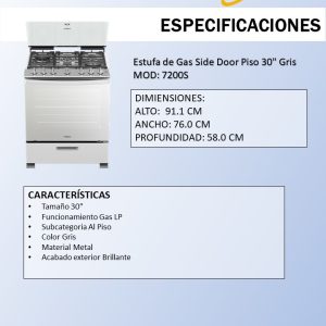 Estufa WFR7200S Ficha Tecnica