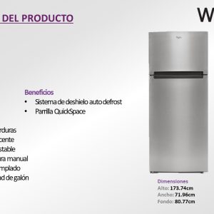 Refrigeradores WT1818A Ficha Tecnica