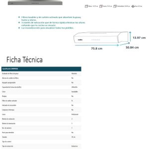 Campana CMPUV761SSX0 Ficha Tecnica