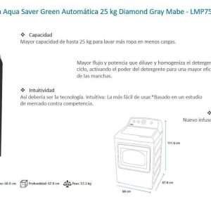 Lavadora LMP75205WDAB0 Ficha Tecnica