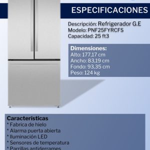 Refrigerador PNF25FYRCFS Ficha Tecnica