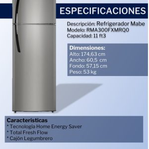 Refrigerador RMA300FXMRQ0 Ficha Tecnica