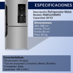 Refrigerador RMB520IBMRX Ficha Tecnica