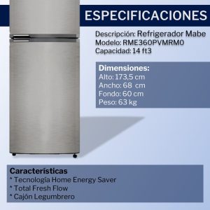 Refrigerador RME360PVMRM0 Ficha Tecnica